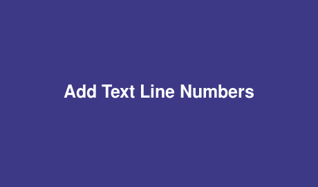 Add Text Line Numbers