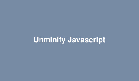 Unminify Javascript
